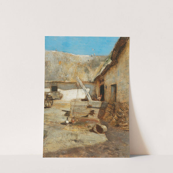 Chickens in a Farmhouse Courtyard by Rudolf Ribarz