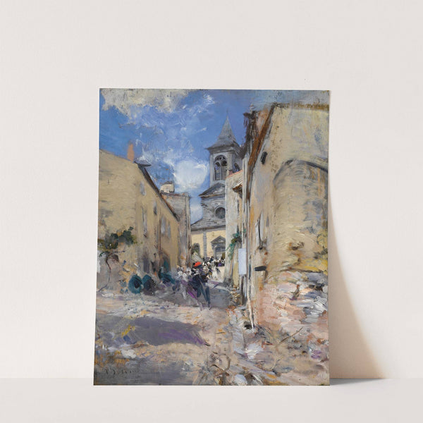 Chiesa Di Paese (L'uscita Dalla Messa) by Giovanni Boldini