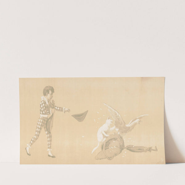 Child chasing a dog who is chasing a goose (1905) by Jean de Paleologue