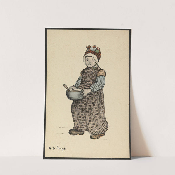 Child holding bowl by Lisbeth Bergh