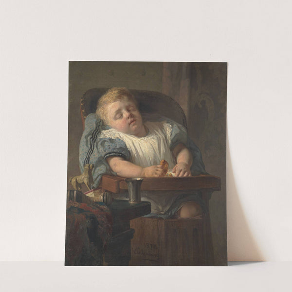 Child in high chair by Hendrik Valkenburg