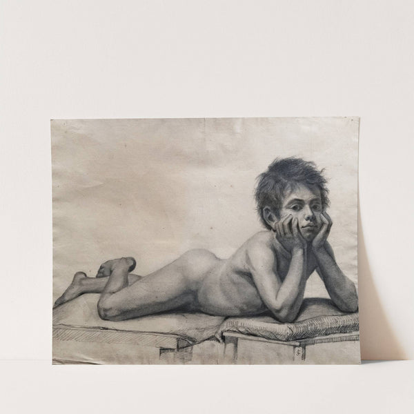 Child lying on stomach by Jean-Baptiste Cariven