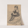 Child Seated on a Sofa (c. 1883) by Mary Cassatt