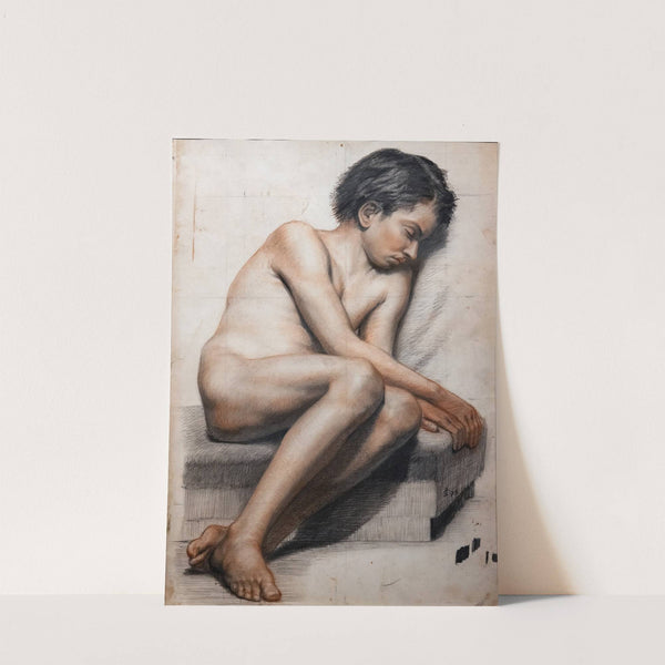 Child sitting asleep by Jean-Baptiste Cariven