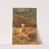 Child Sitting on a Wooden Walkway by Olga Wisinger-Florian