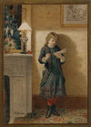 Child with Christmas Card