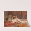 Child with Dog and Doll by Imre Gergely