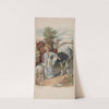 Child with lamb, horse, and cows (1901) by Fair Pub. House