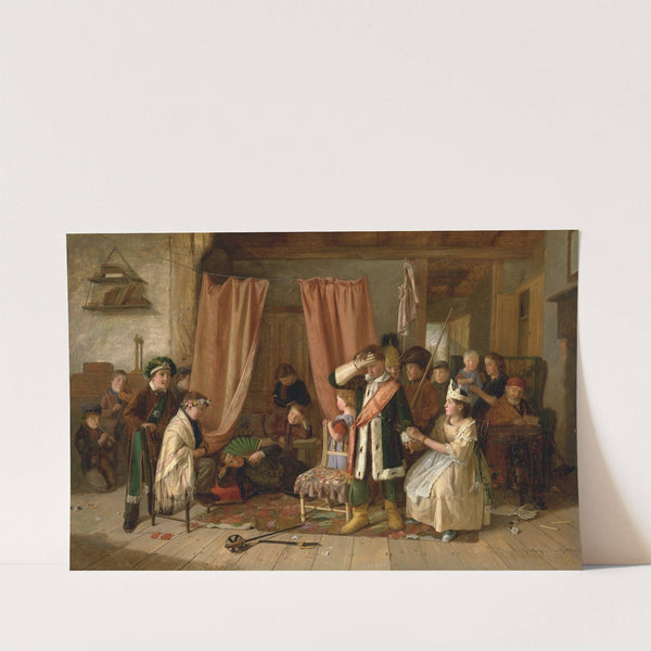 Children Acting the 'Play Scene' from 'Hamlet' Act II, Scene ii by Charles Hunt