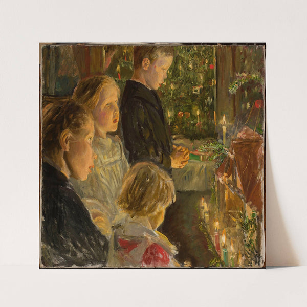 Children by the Christmas tree by Leopold von Kalckreuth