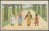 Children holding hands.