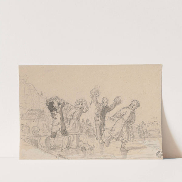 Children in the Skating Rink (1872) by Wojciech Gerson