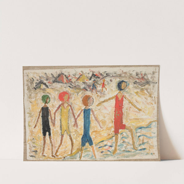 Children on a beach by Tadeusz Makowski