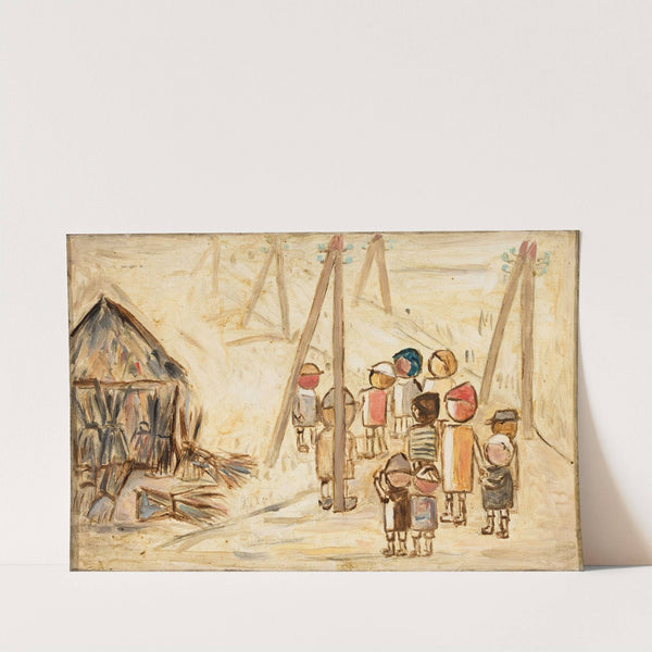 Children on a road by Tadeusz Makowski