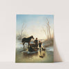 Children on the Ice Collecting Wood by Wilhelm Alexander Meyerheim