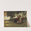 Children Picking Flowers by a River by James Coutts Michie