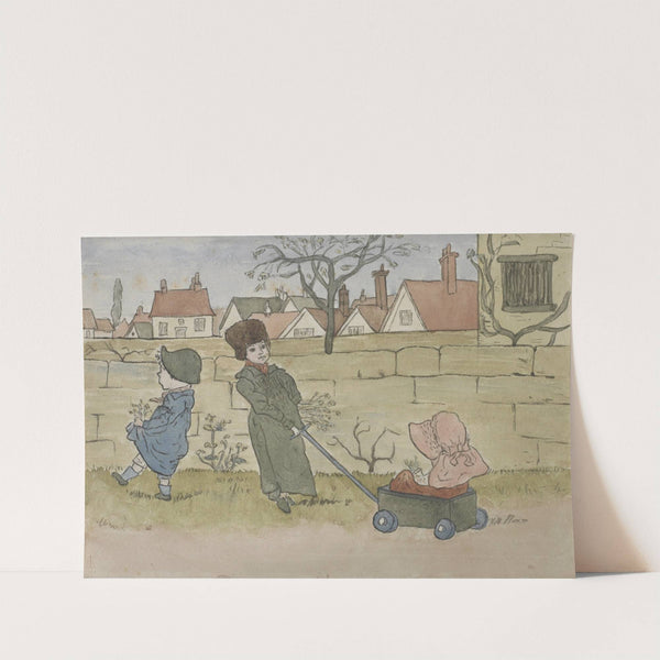 Children playing by Kate Greenaway