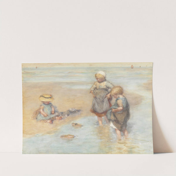 Children Playing Boats by Bernardus Johannes Blommers