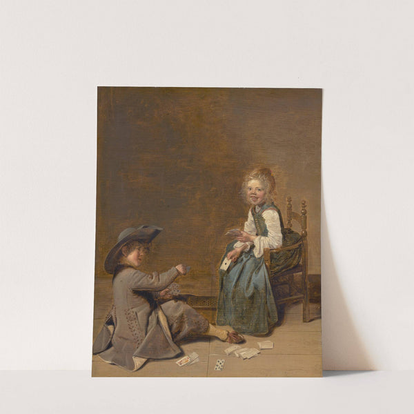 Children Playing Cards by Dirck Hals