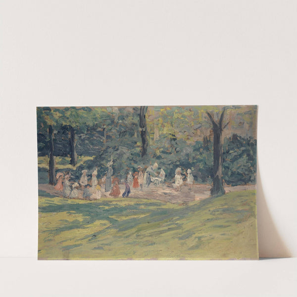 Children Playing in a Public Park by Ernst Schiess