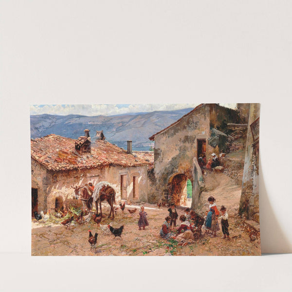 Children Playing in Anticoli Corrado by Mariano Barbasan Lagueruela