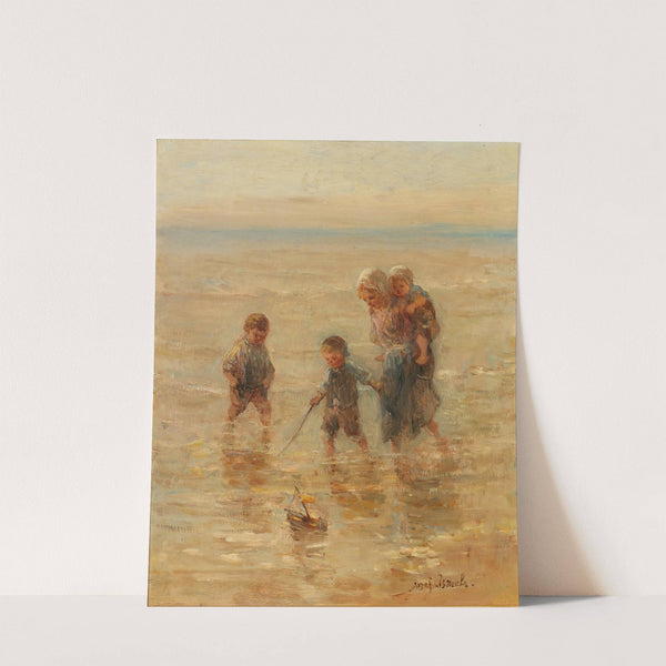 Children playing in the surf by Jozef Israëls