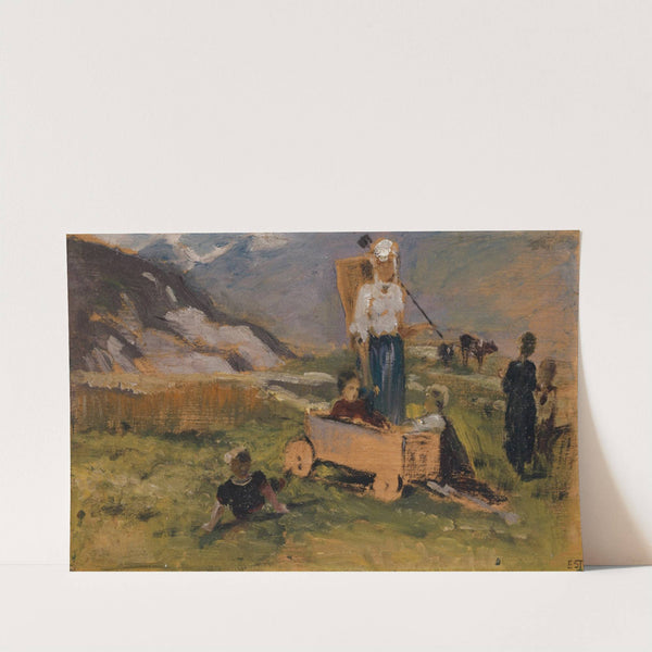 Children Playing on a Meadow (1898) by Ernst Stückelberg