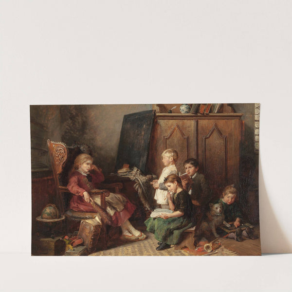 Children Reading by Felix Schlesinger