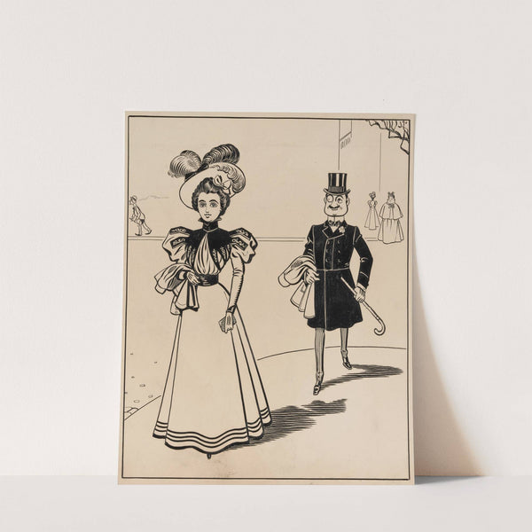 Eleven comic strip frames of flamingo shaping figures with its long neck Pl.5 by Franklin Morris Howarth