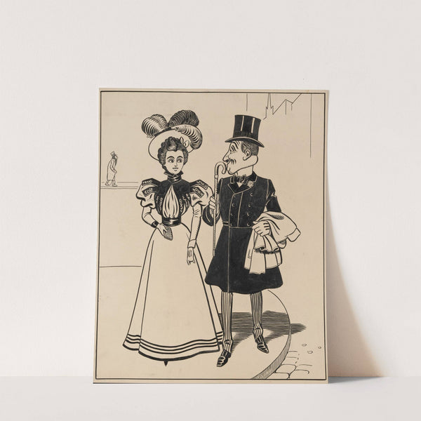 Eleven comic strip frames of flamingo shaping figures with its long neck Pl.8 by Franklin Morris Howarth