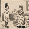 Five comic strip frames of man with string tied around his finger Pl.1