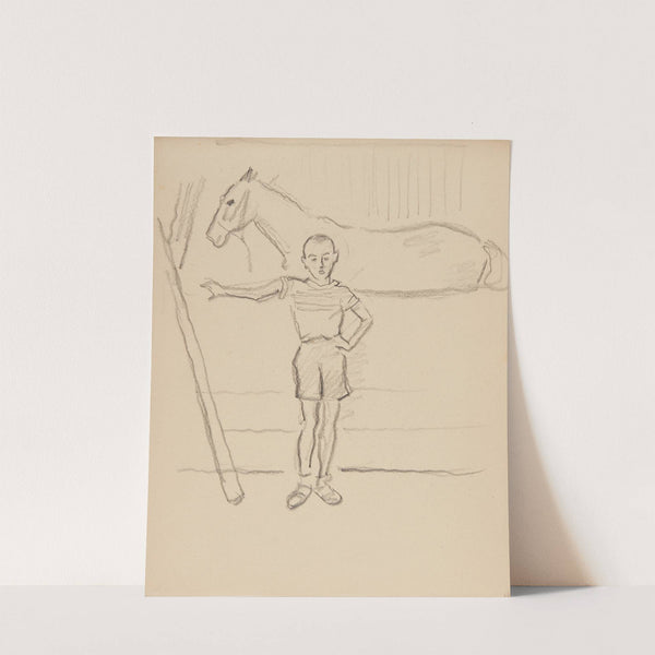 Chłopiec w stajni by Ivan Ivanec