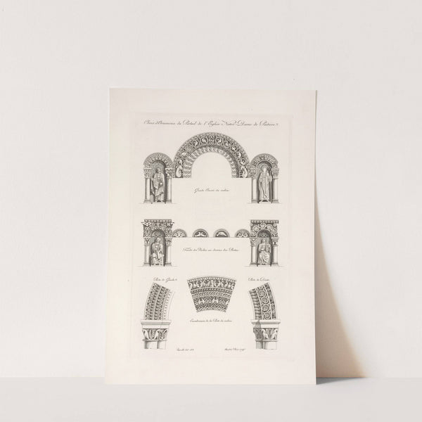 Choix d’ornemens du portail de l’église Notre-Dame de Poitiers. (1839) by Nicolas Xavier Willemin