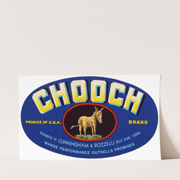 Chooch Brand Produce Label (1930-1950)