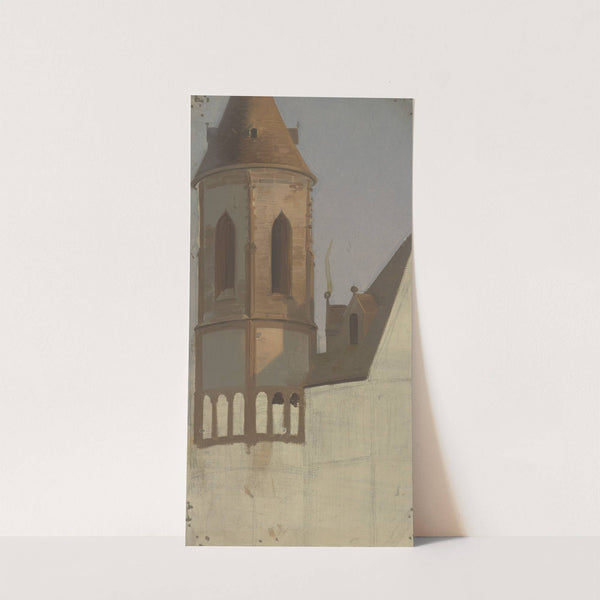 Chorflankenturm einer romanischen Kirche by Jakob Becker