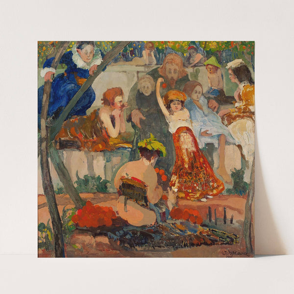 Christ and children, series, “Ceremonies” VI by Witold Wojtkiewicz