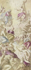 Christ and Mary in heaven surrounded by many saints