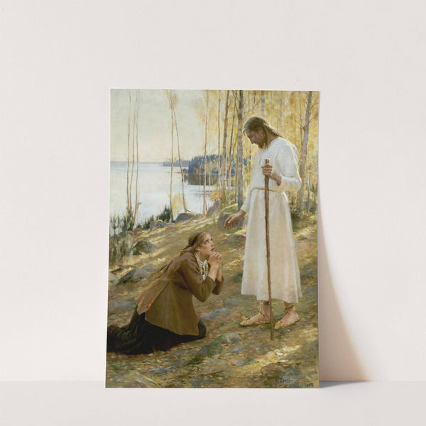 Christ And Mary Magdalene (1890) by Albert Edelfelt