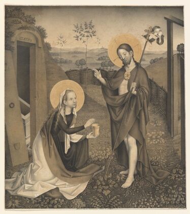 Christ and Mary Magdalene in a fenced garden (1823)