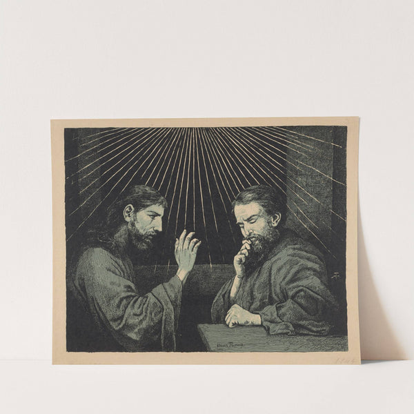 Christ and Nicodemus (1903) by Hans Thoma