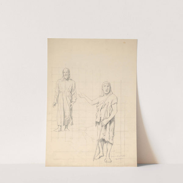 Christ and St John the Baptist (1812) by Hans Thoma