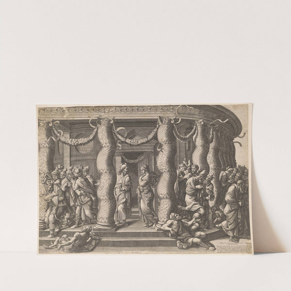 Christ and the adulterous woman (1575) by Diana Scultori