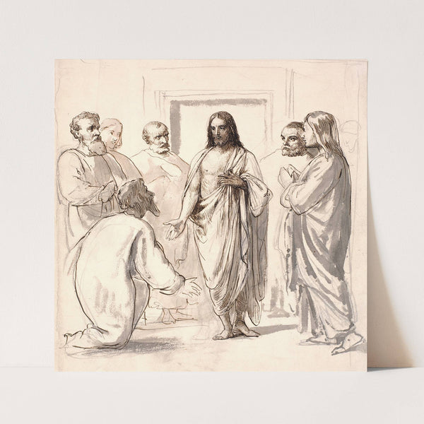 Christ and the doubting Thomas by Wilhelm Marstrand