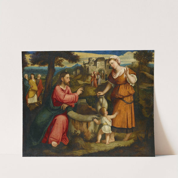 Christ and the Samaritan Woman at the Fountain of Jacob at Sichar by Bonifacio Veronese