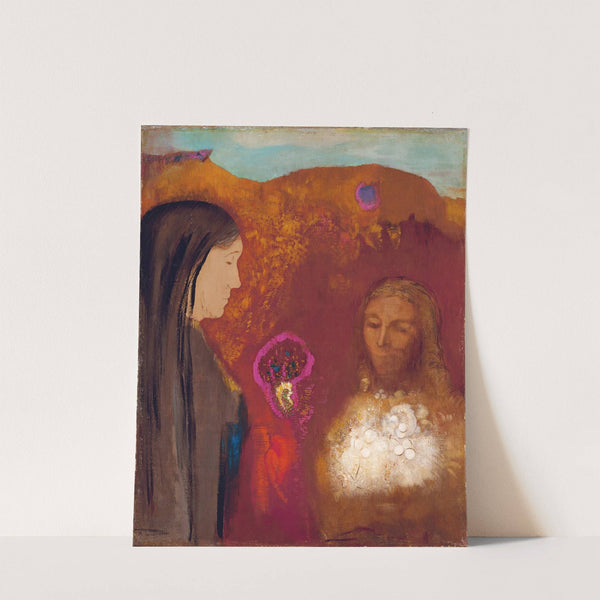 Christ and the Samaritan Woman (The White Flower Bouquet) by Odilon Redon