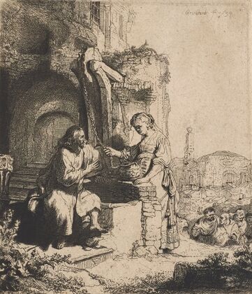 Christ and the Woman of Samaria; Among the Ruins