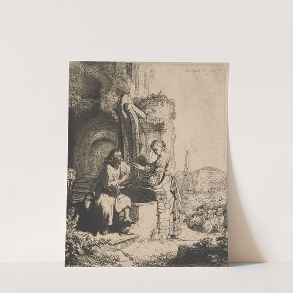 Christ and the Woman of Samaria; Among the Ruins by Rembrandt van Rijn
