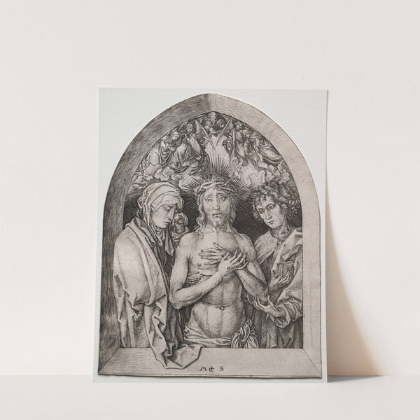 Christ as the Man of Sorrows between the Virgin and St. John (1470–75) by Martin Schongauer