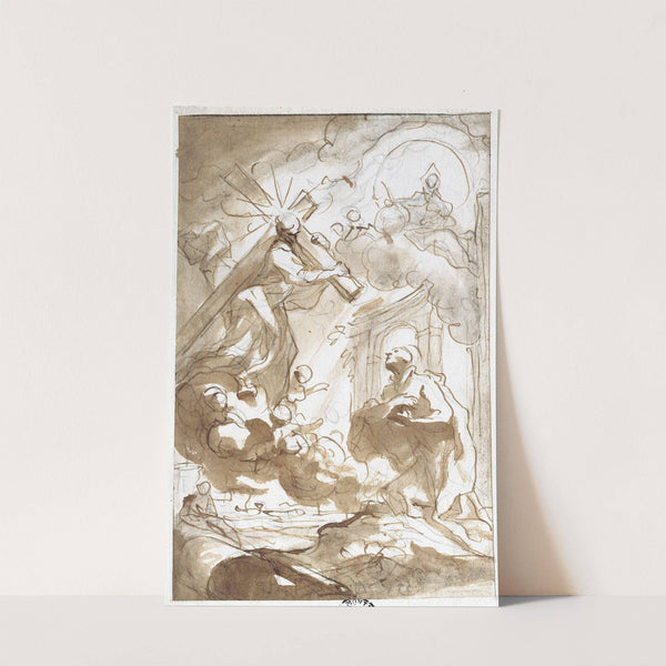 Christ, Carrying His Cross Appears to Saint Ignatius of Loyola by Domenico Piola