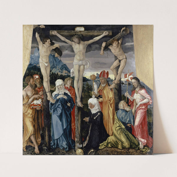 Christ Crucified with the Thieves, Saints, and a Female Donor (1512) by Hans Baldung